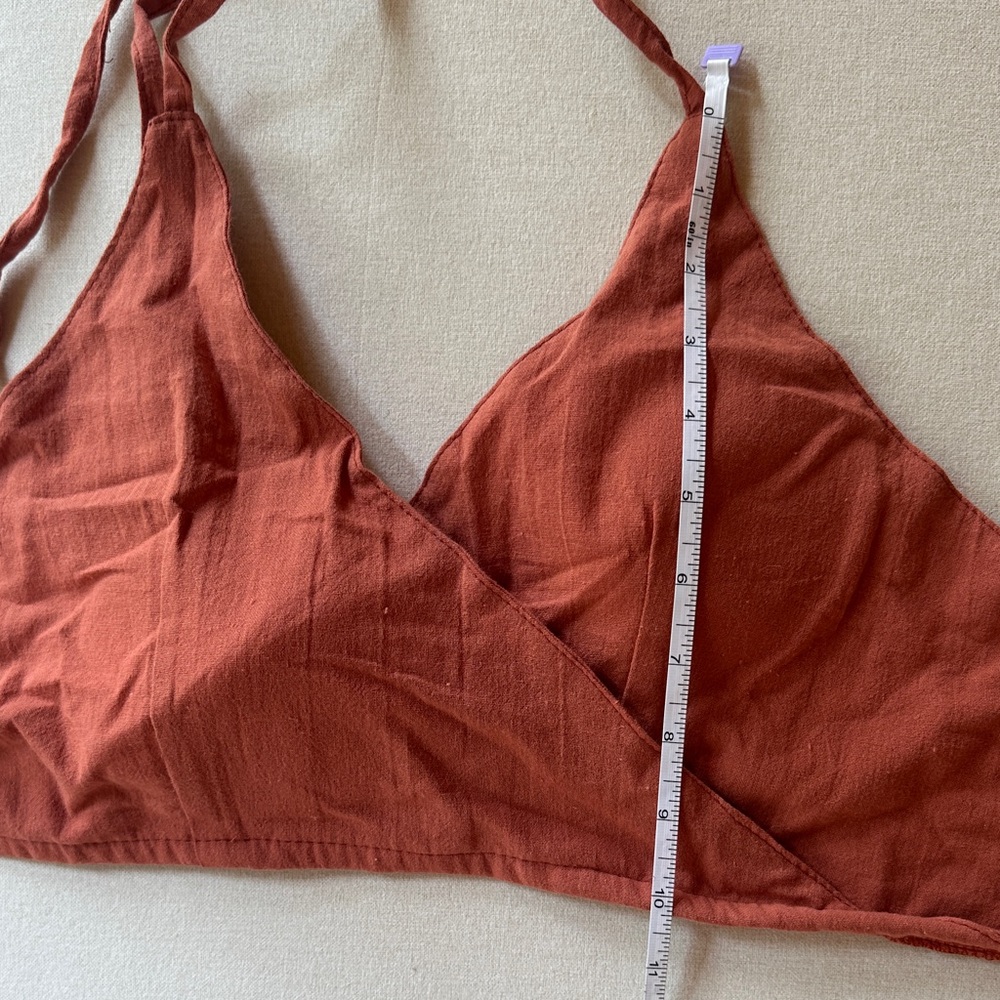 Rust Orange Two-Piece Wrap Set - Picture 6 of 6